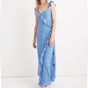 Madewell Ruffled Wrap Maxi Dress in Mini Daisy 8